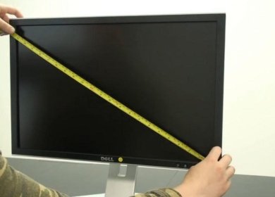 Как измерить диагональ монитора