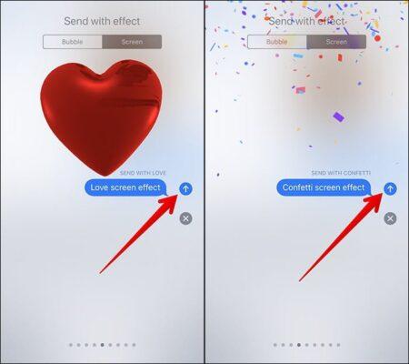 Как сделать голосовое сердечко в тг. Сообщения с эффектами на айфоне. Смс на айфоне с эффектами. Эффекты в сообщениях на iphone. Спецэффекты в сообщениях на айфон.