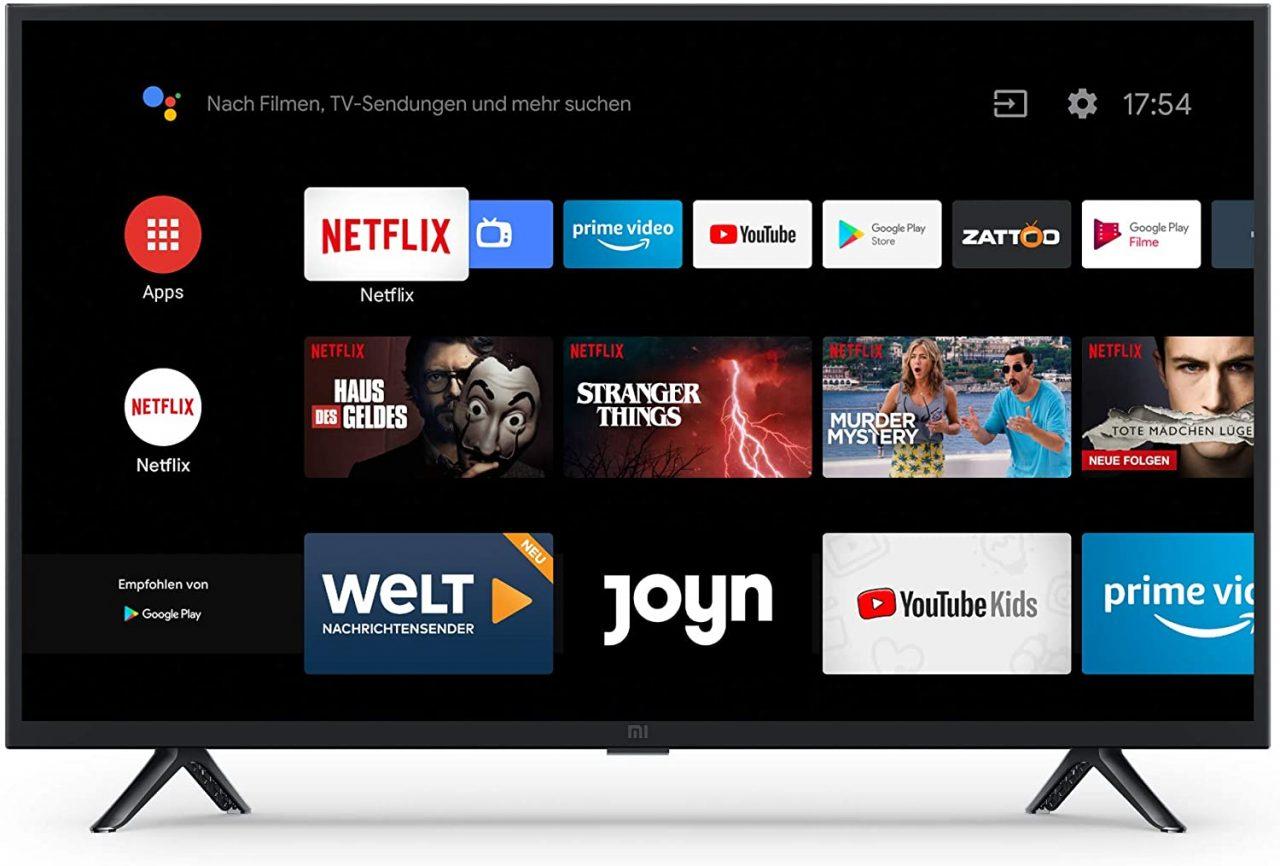 Xiaomi Mi Smart TV 4A 32 Zoll (HD LED Smart TV, Triple Tuner, Android TV 9.0, Fernbedienung mit Mikrofon, Amazon Prime Video und Netflix) : Amazon.de: Elektronik &amp; Foto